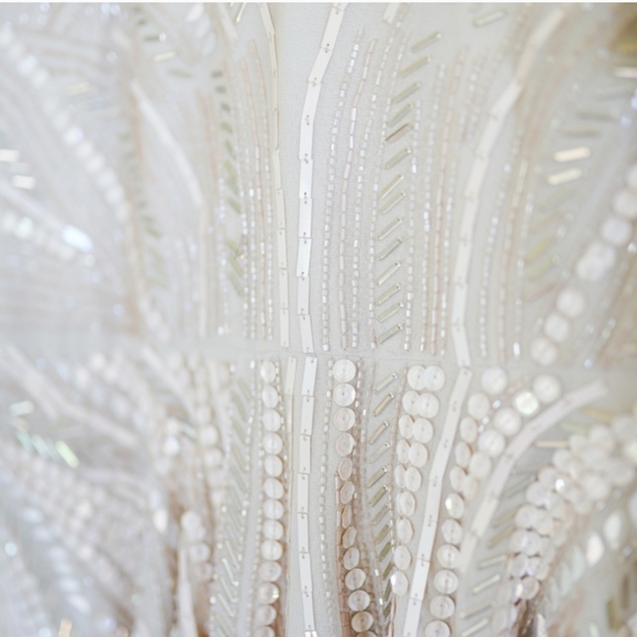 NEW Beautiful Sequin Cream Dress - Picture 3 of 5